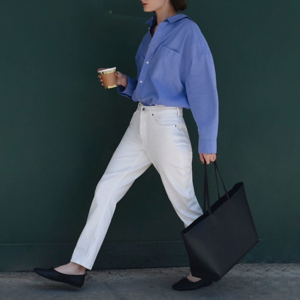 The Poplin Tie Back Shirt | Cornflower Blue