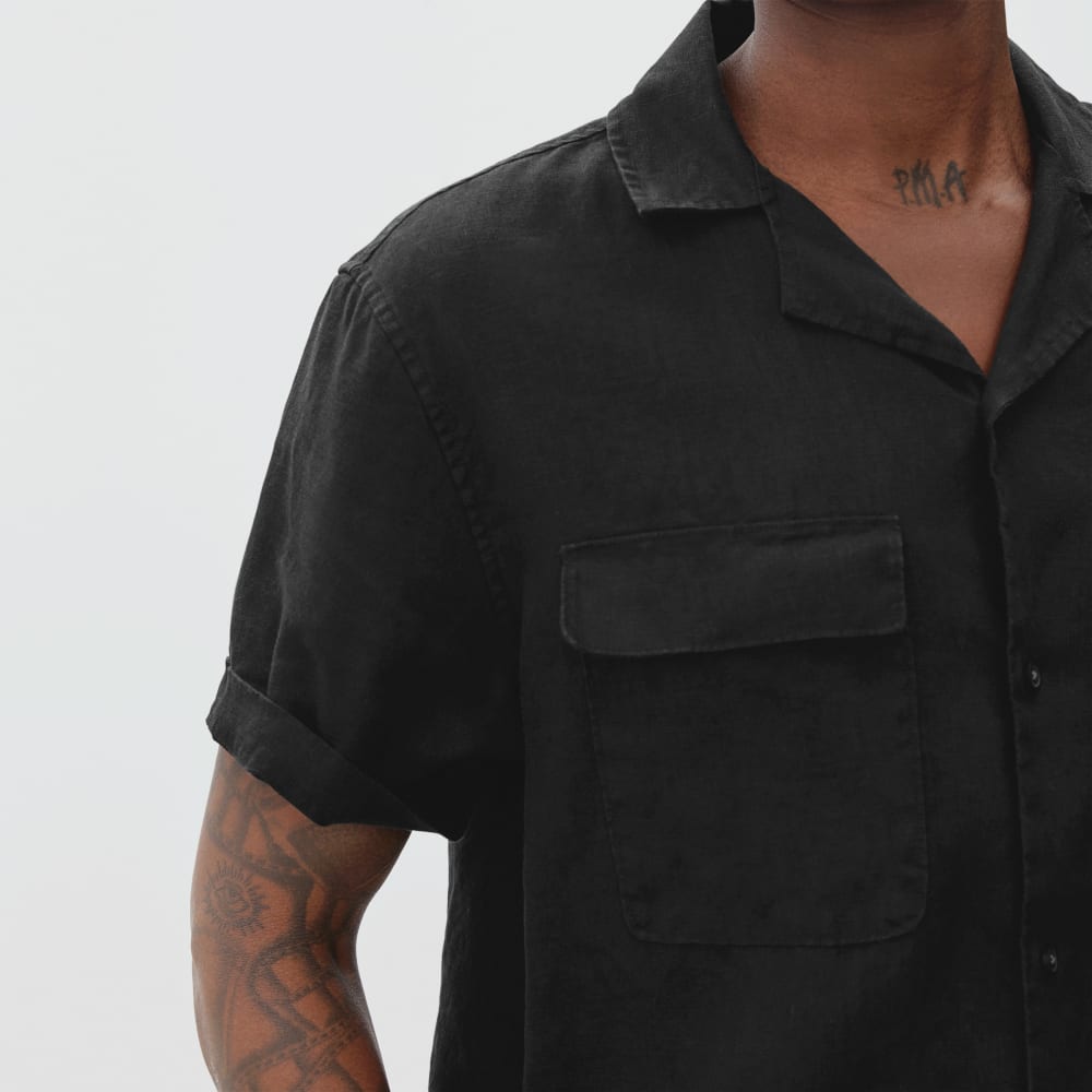 The Resort Shirt in Linen | Black
