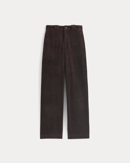 Corduroy Wide-Leg Trouser | Dark Chocolate