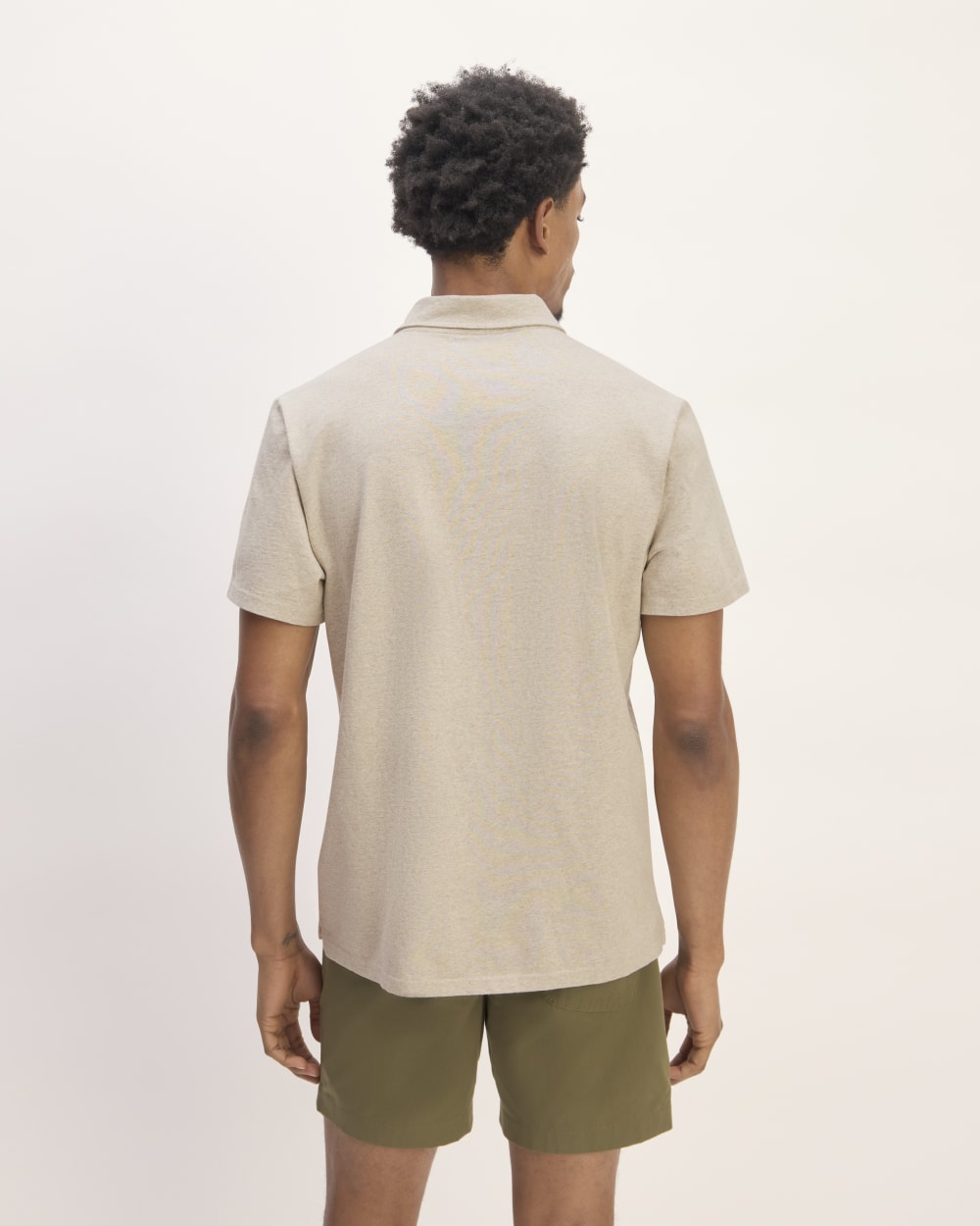 The Premium Weight Short-Sleeve Polo | Heather Oatmeal