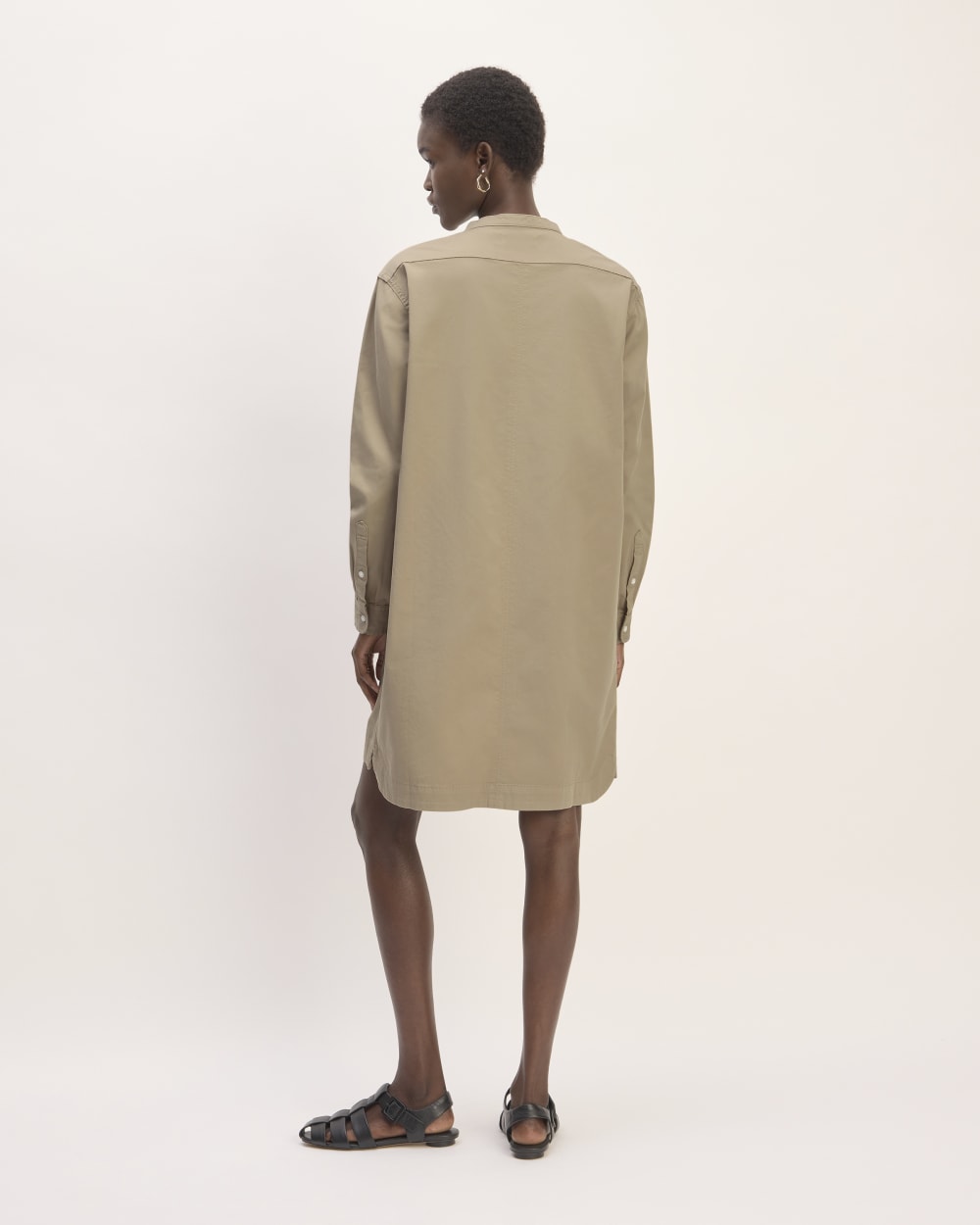 The Long-Sleeve Utility Mini Dress | Trench Coat Khaki