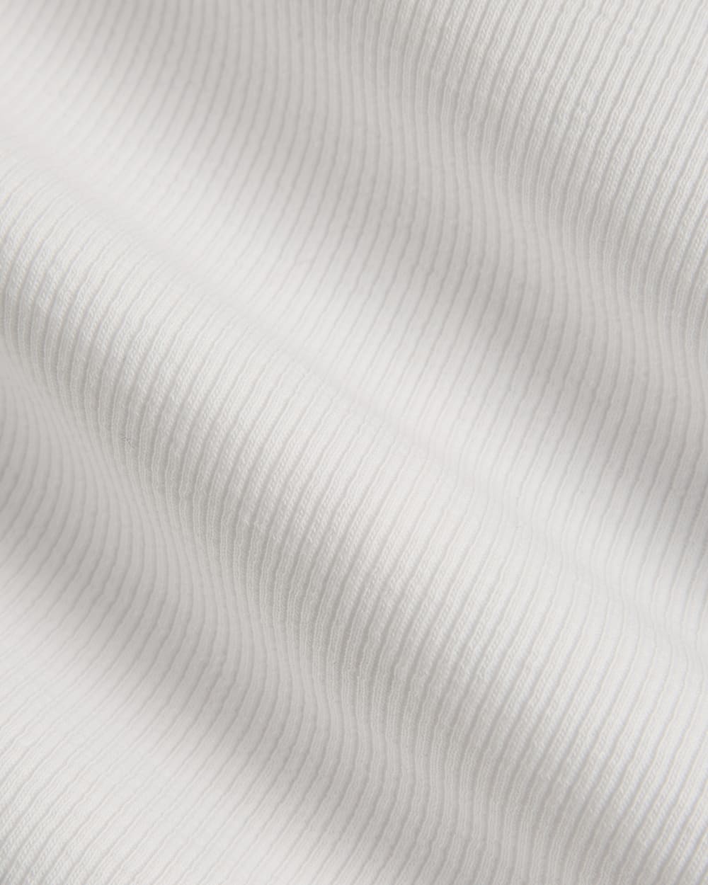 The Luxe Rib Funnel-Neck Tee | White