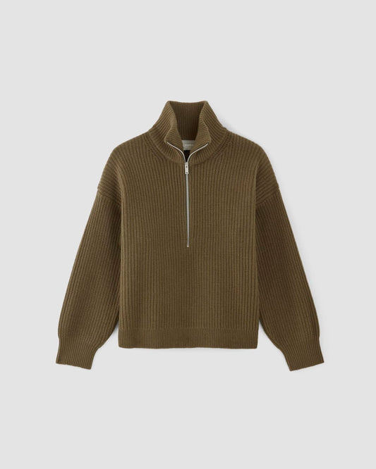 The Half-Zip Sweater in Luxe Merino | Beech