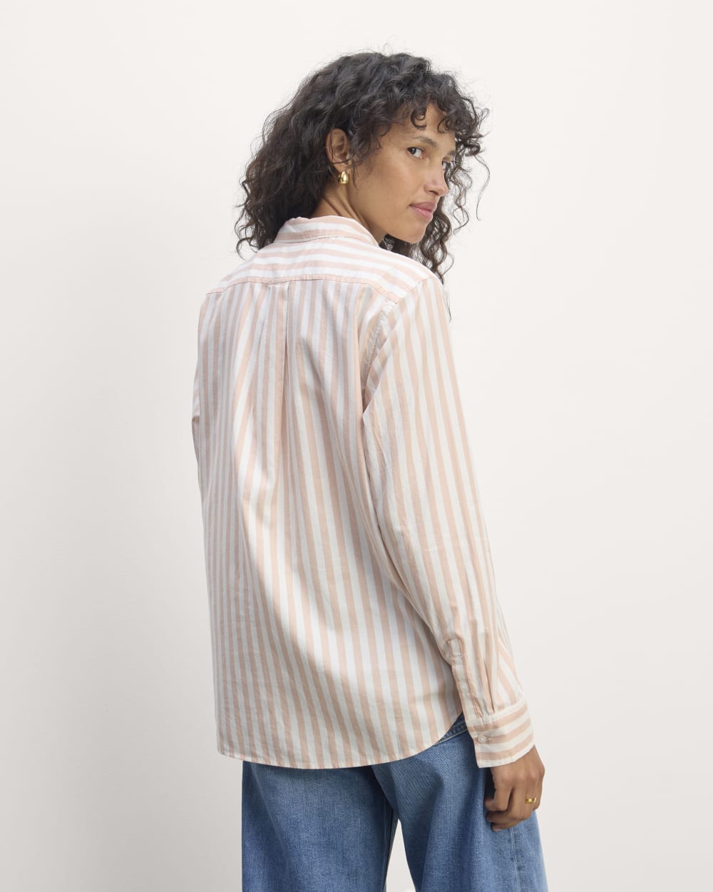The Must-Have Shirt in Silky Cotton | Bone / Blush Pink