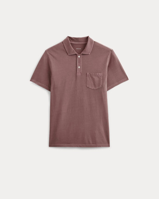 The Essential Organic Garment-Dyed Polo | Brown Garment Dye