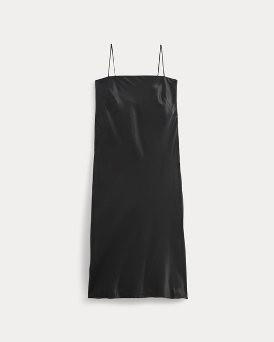 Slip Dress in Silk Charmeuse | Black