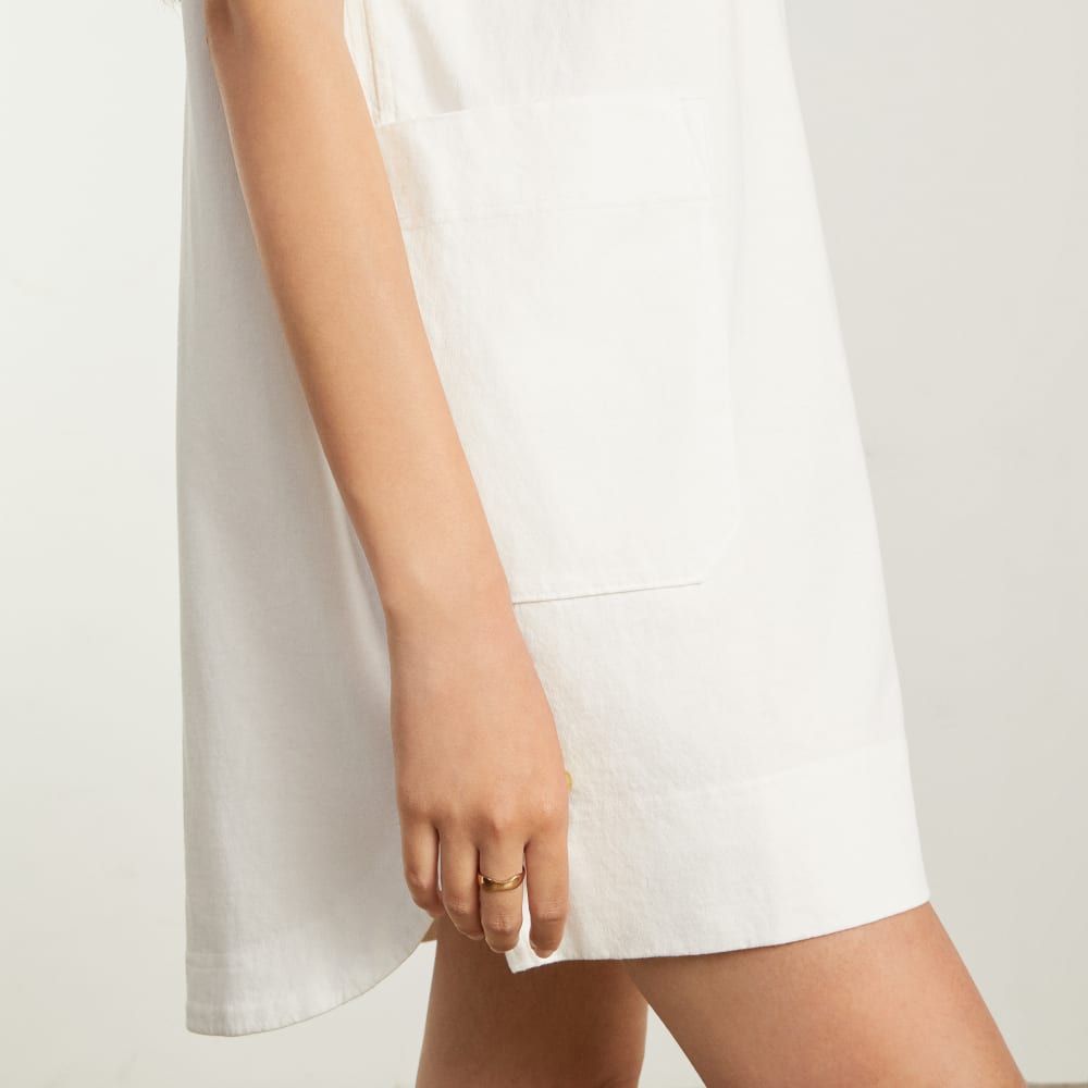 The Oversized Mariner Dress | White