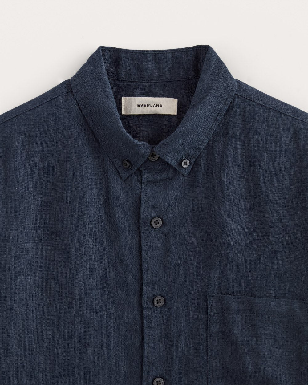 The Classic Short-Sleeve Shirt in Linen | Navy