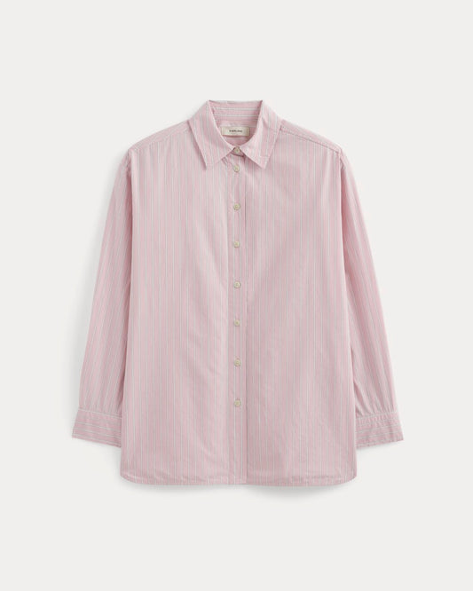The Boyfriend Shirt in Ultrasoft Cotton | Pink / White