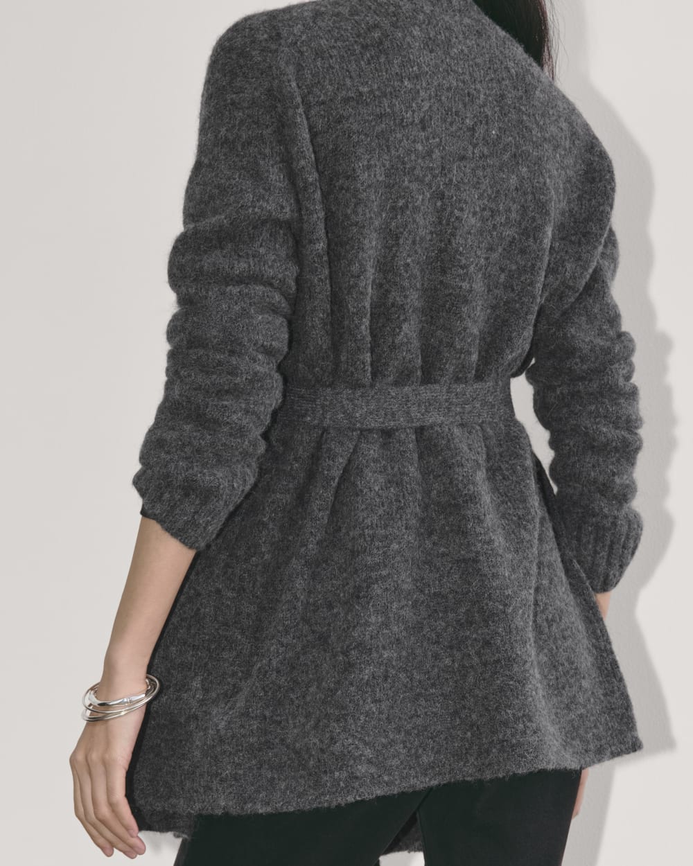 The Robe Cardigan in Alpaca | Dark Charcoal