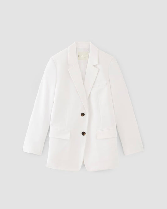 The Oversized Blazer in Buttersmooth | White
