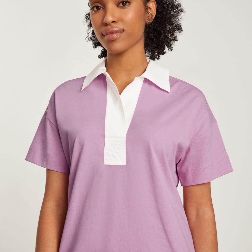 The Organic Cotton Polo Dress | Lilac