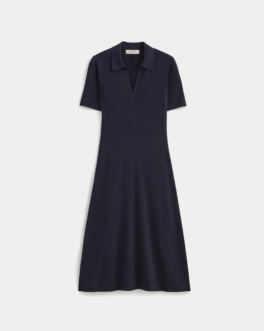 The Knit Polo Dress | Navy