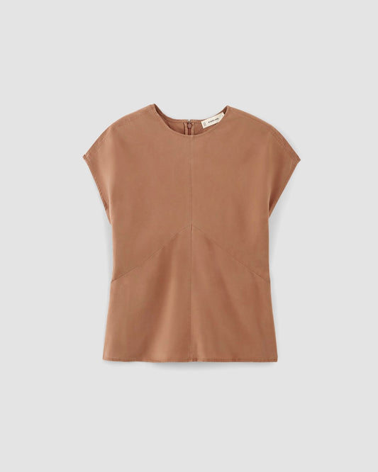 The Drape Top in Butterlite | Carob Brown