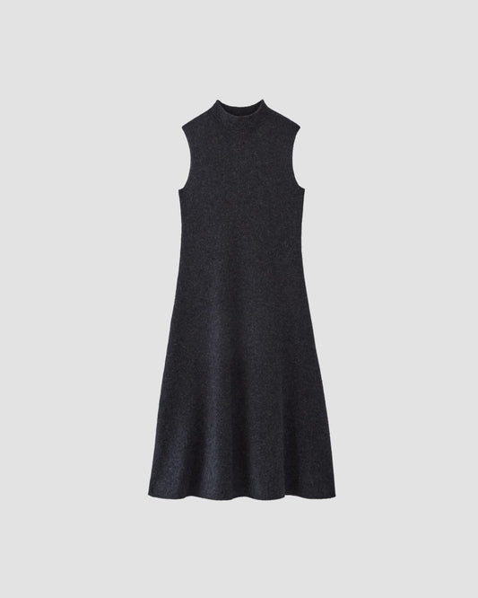 The Cozy-Stretch Sleeveless Midi Dress | Charcoal