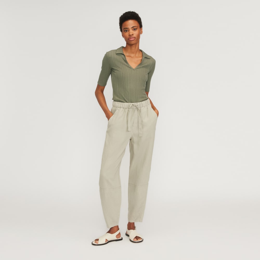 The Rib Soft Knit Open Collar Polo | Kalamata