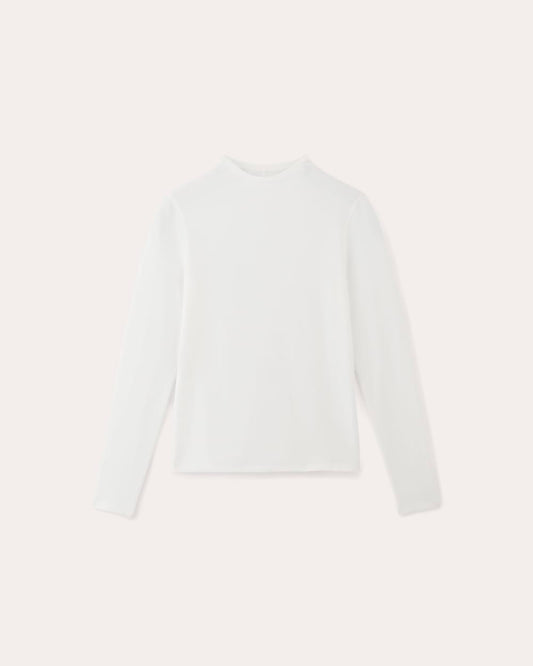 The Form Funnel-Neck Tee | White