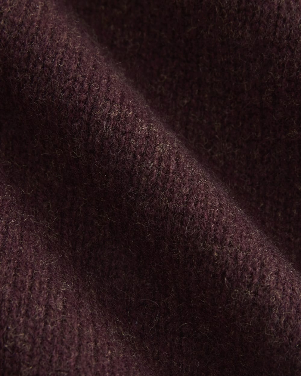 Cropped Boxy Crew in Luxe Merino | Heathered Winetasting