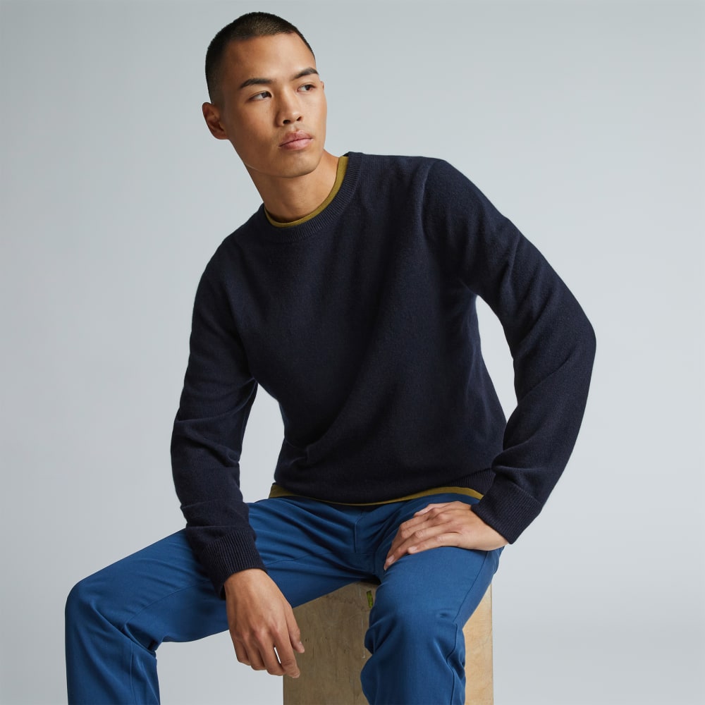 The Grade-A Cashmere Crew | Dark Navy