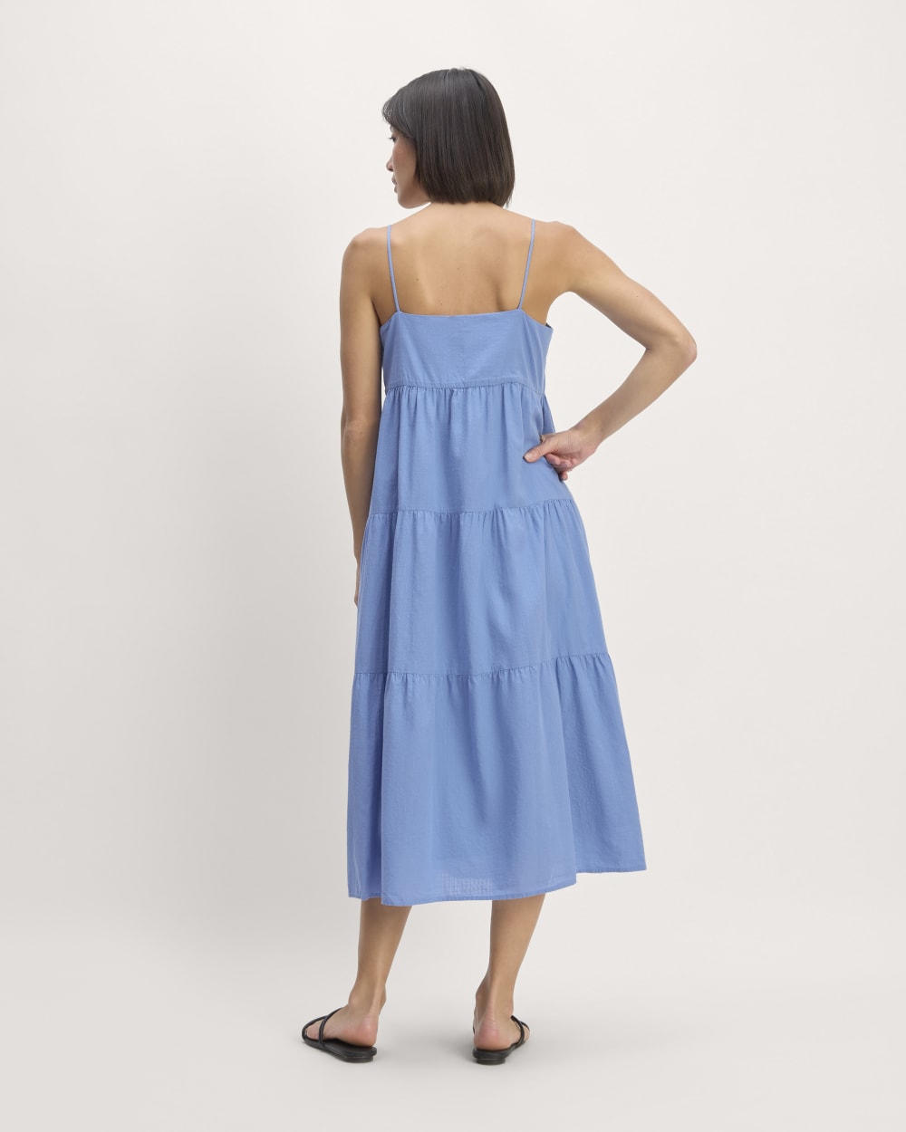 The Gauze Tiered Dress | Blue Opal