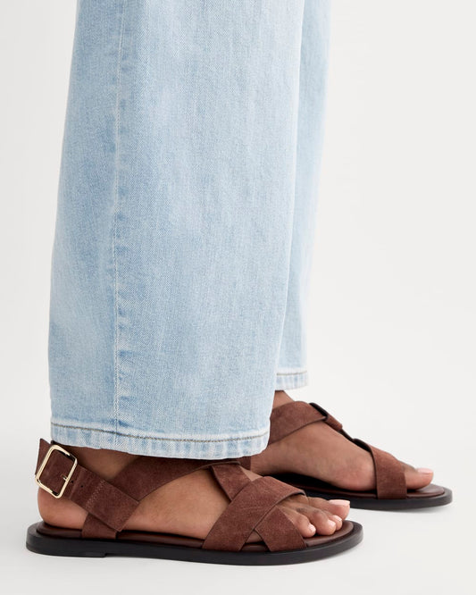 The City Strap Sandal | Burnt Umber Suede
