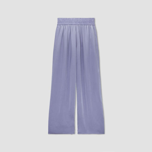 The Satin Pull-On Pant | Cornflower Blue