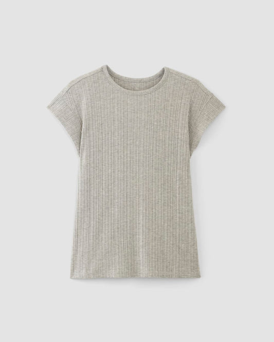 The Rib Muscle Tee | Heathered Grey