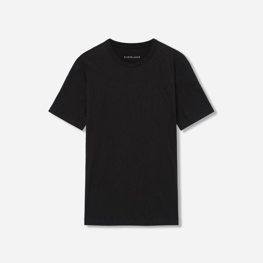 The Cotton Slub Crew | Black