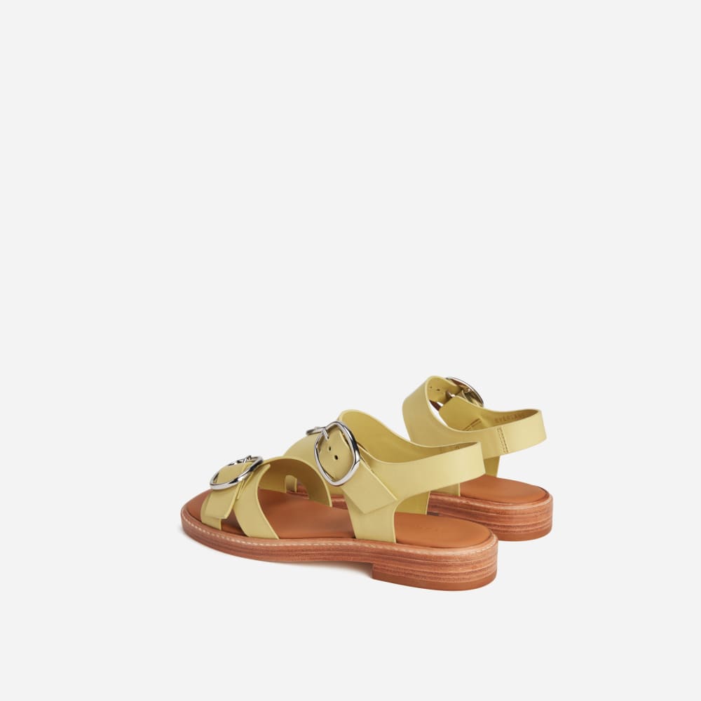 The Twin Buckle Sandal | Leek