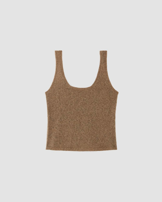 The Cozy-Stretch Tank | Heathered Toasted Coconut