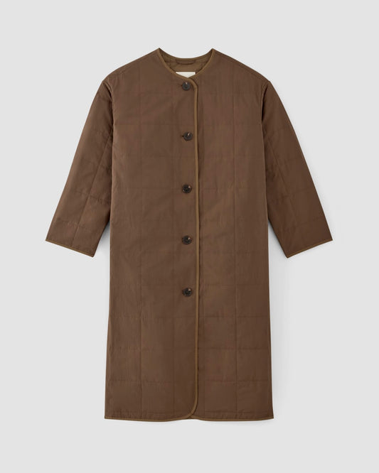 The ReNew Quilted Long Liner | Cocoa