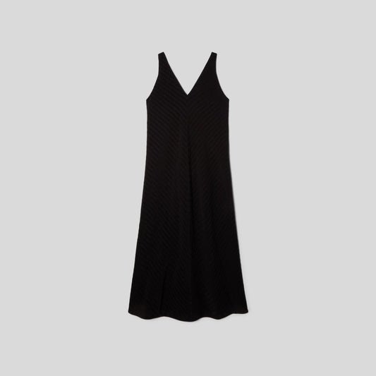 The City Stripe Midi Dress | Black