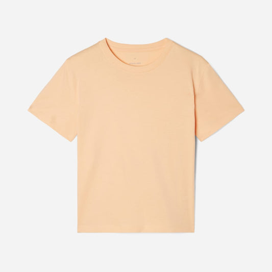 The Box-Cut Tee in Essential Cotton | Apricot | No Pocket