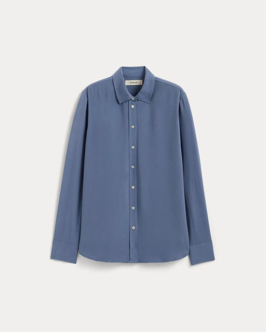 The Must-Have Shirt in Washable Silk | French Blue