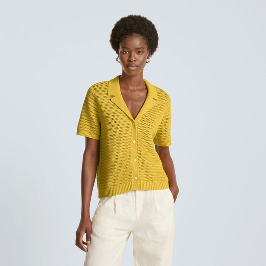 The Crochet Knit Polo | Super Lemon