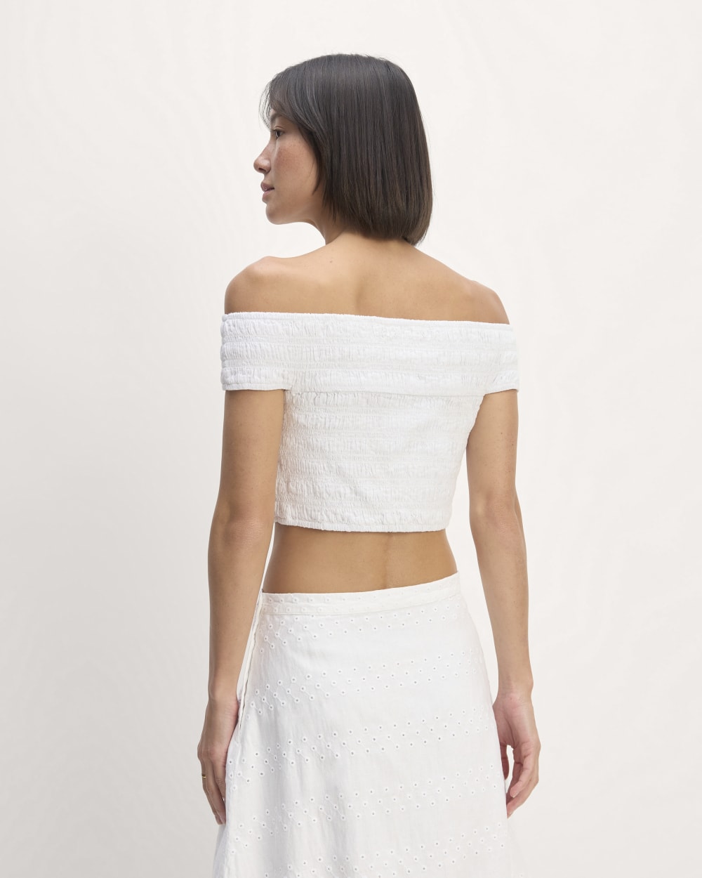 The Gauze Smock Top | White