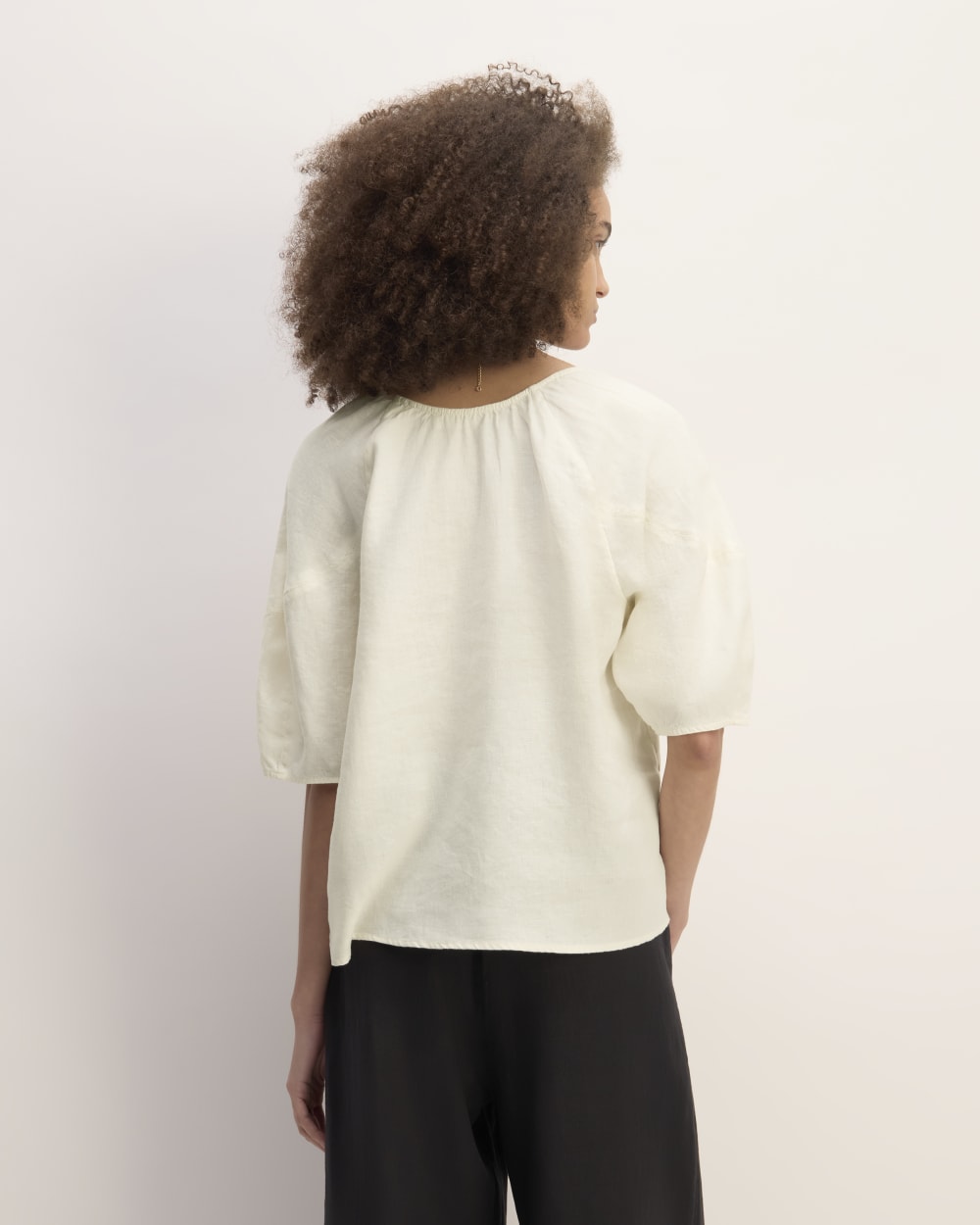 The Scoop Top in Linen | Bone