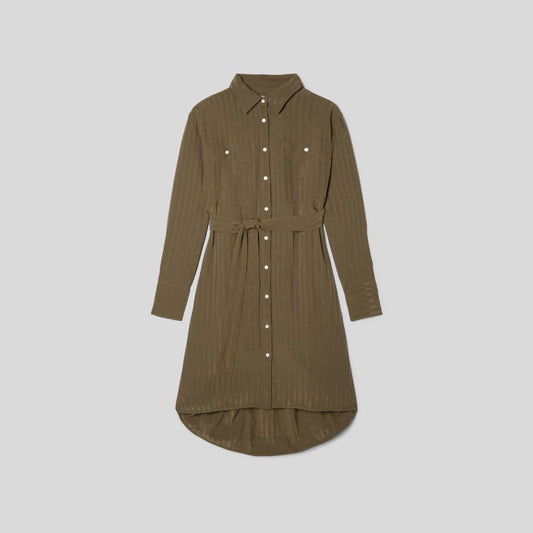 The City Stripe Draped Shirt Dress | Beech