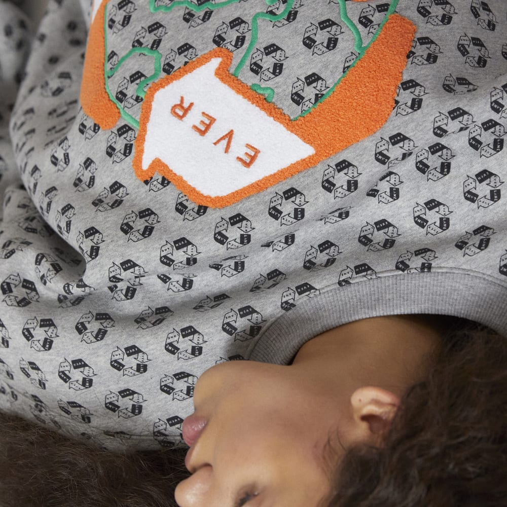 The ReTrack Oversized Crew | Earth Day Grey Multi