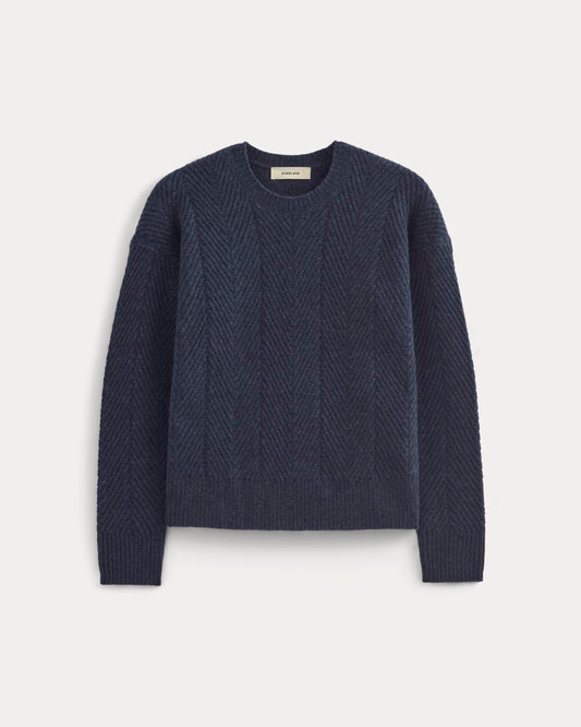 Cashmere Herringbone Sweater | Indigo