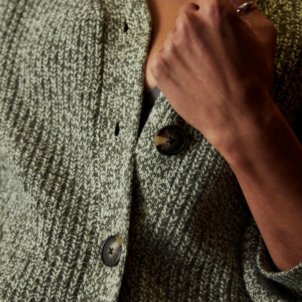 The Felted Merino Cardigan | Seafoam Green / Kambaba Twist