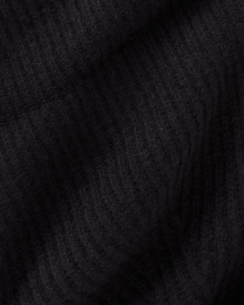 The Cashmere Fine Rib Beanie | Black