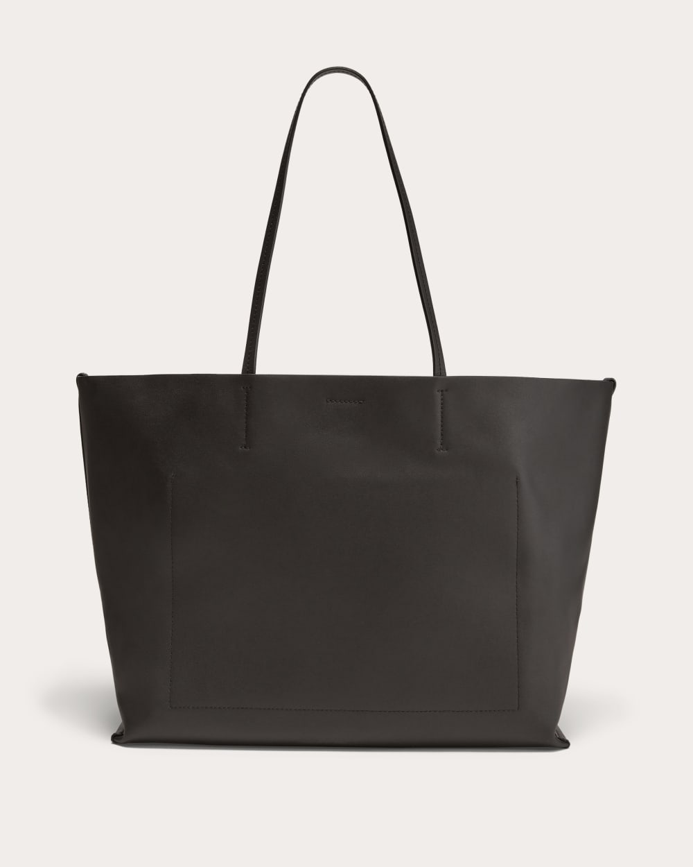 The Luxe Italian Leather Tote | Black