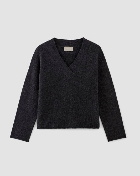 The Cozy-Stretch V-Neck Sweater | Charcoal