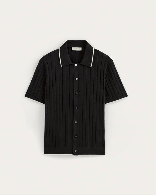 The No-Sweat Button-Down Polo | Black