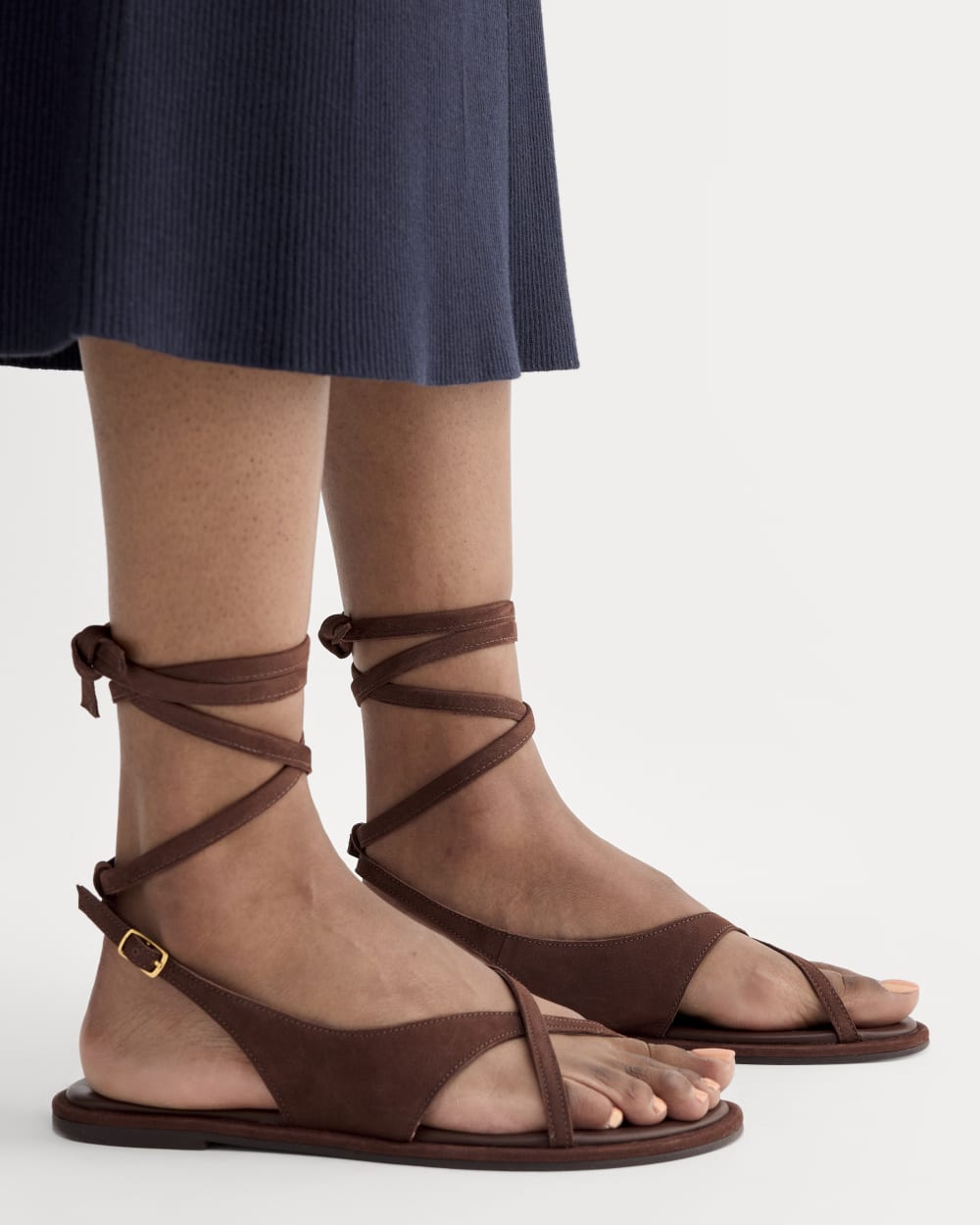 The Leather Crisscross Sandal | Burnt Umber
