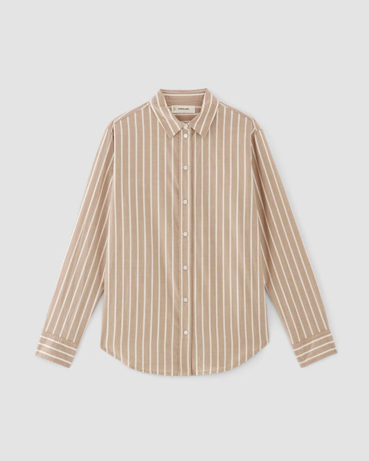 The Must-Have Shirt in Silky Cotton | Cherry Mahogany / White