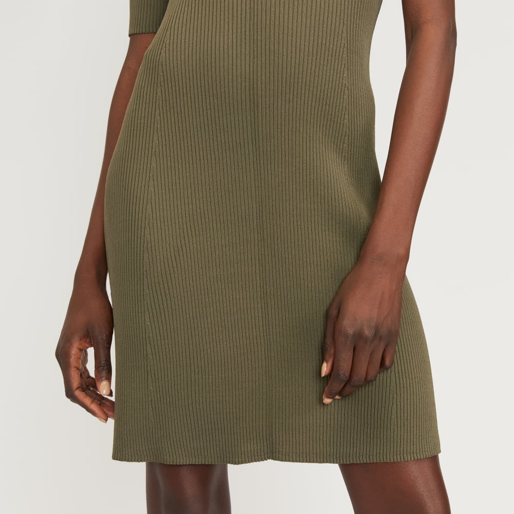 The Ribbed Short-Sleeve Polo Dress | Kalamata