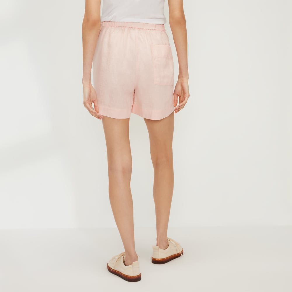 The Linen Boxer Short | Petal Pink