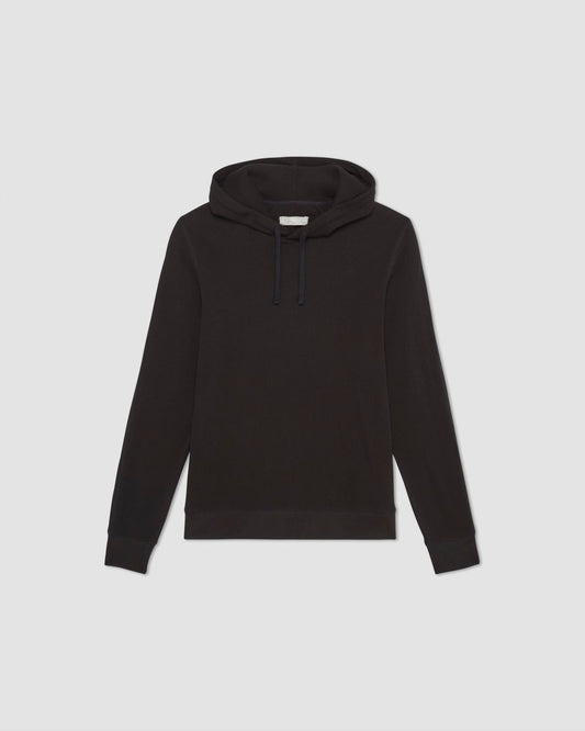 The Waffle-Knit Hoodie | Black